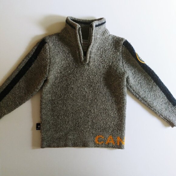 Canadiana Knit 1/4 Zip Canada Sweater size 2T - Picture 3 of 10